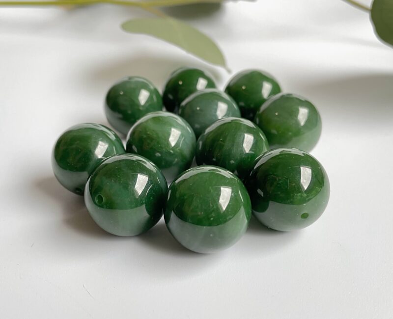 20mm Drilled Individual Jade Bead - Image 2