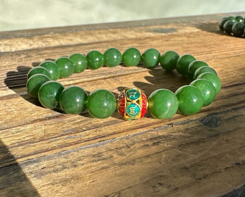 10mm Bead Mantra Bracelet - 7.25'