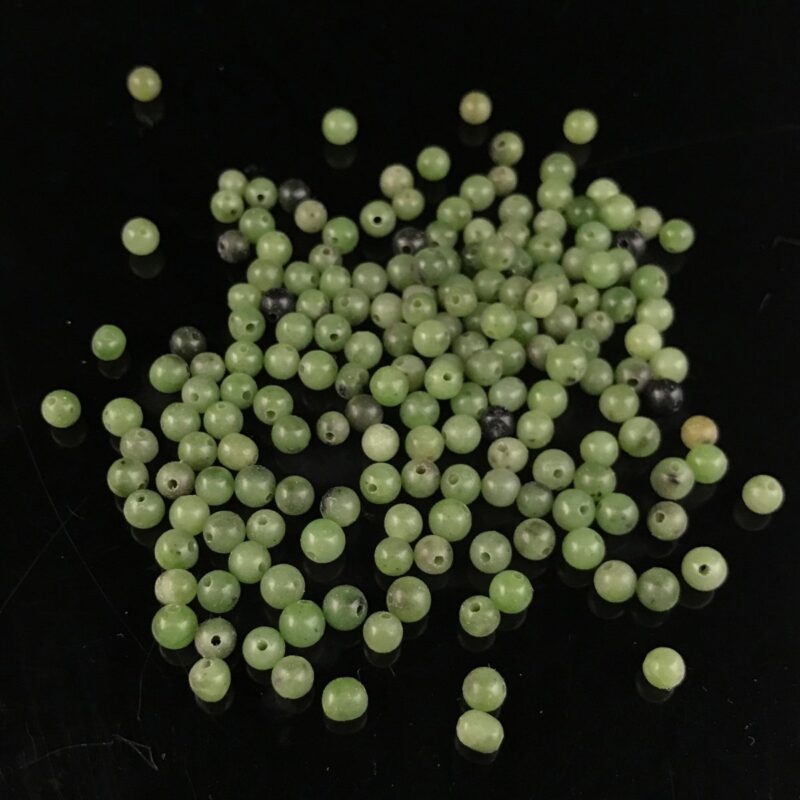 1.5oz Bag of assorted 3-4mm Canadian Jade Beads - Image 2