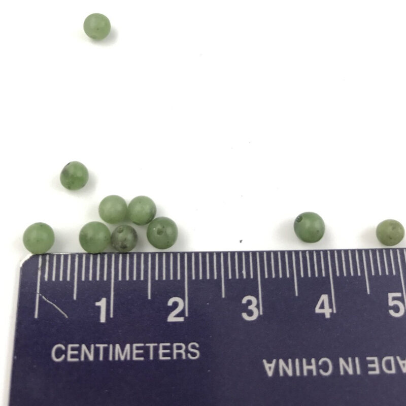 1.5oz Bag of assorted 3-4mm Canadian Jade Beads - Image 3